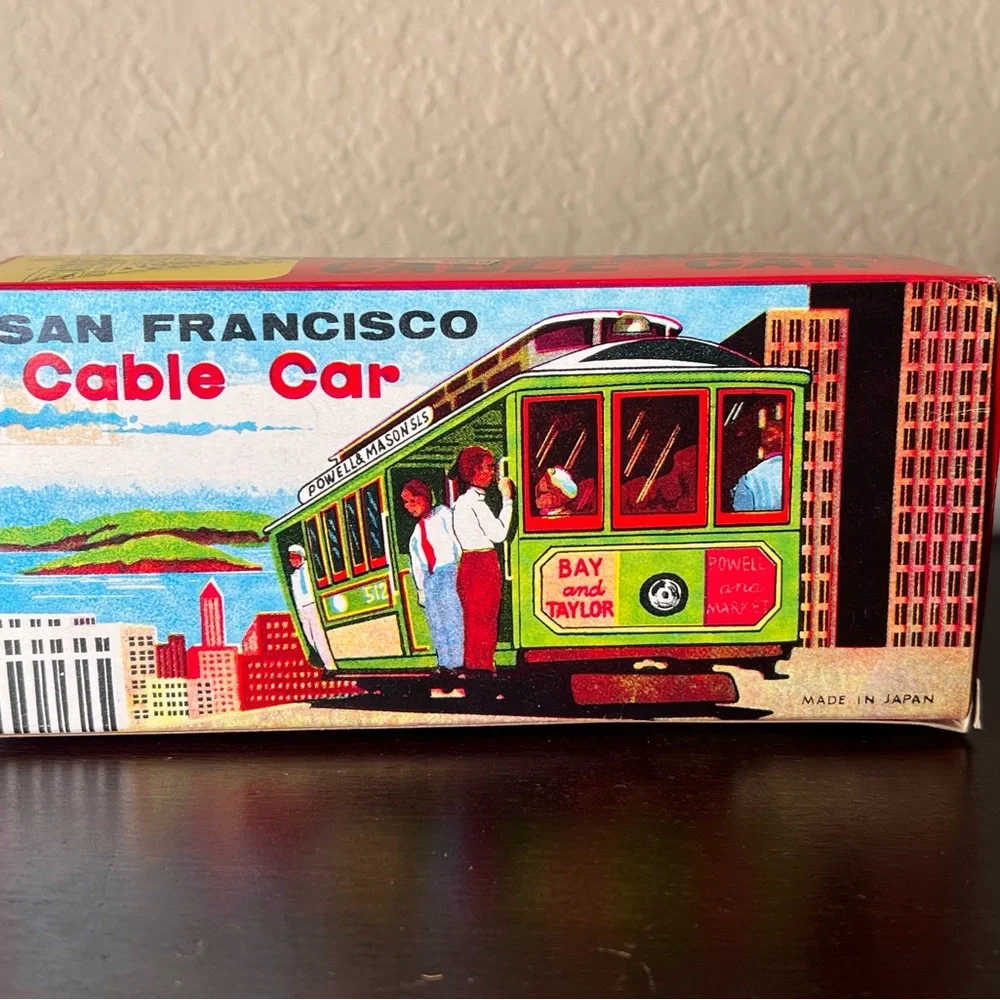Classic San Francisco Cable Car Toy - Green and Red